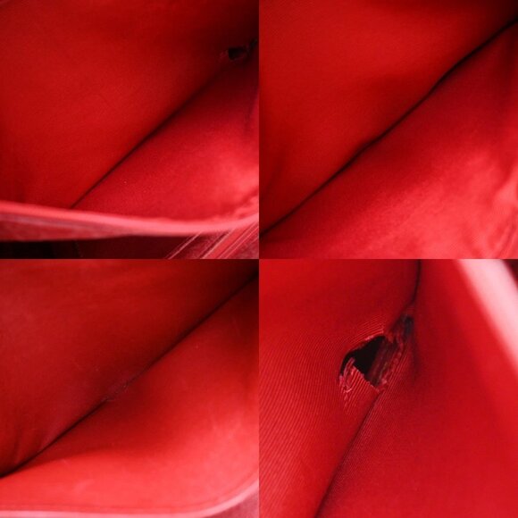 CHANEL CC Logo Hand Tote Bag Suede Shearling Fur Red GHW France 86KA838 - Picture 13 of 15